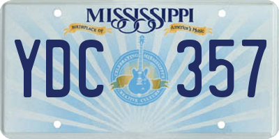 MS license plate YDC357