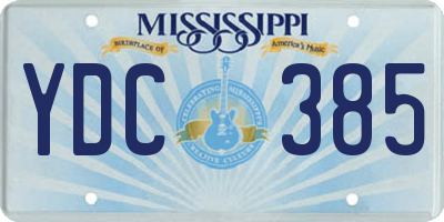 MS license plate YDC385