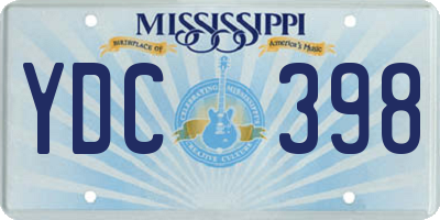 MS license plate YDC398