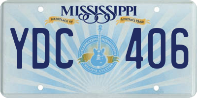 MS license plate YDC406
