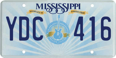MS license plate YDC416