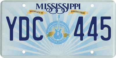 MS license plate YDC445
