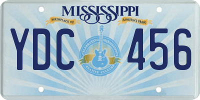 MS license plate YDC456