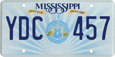 MS license plate YDC457
