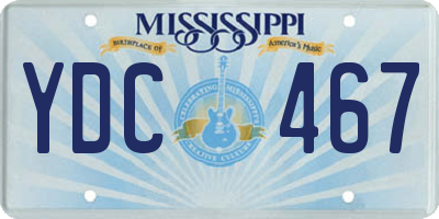 MS license plate YDC467