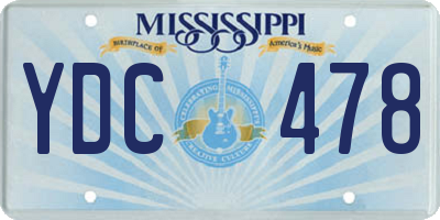 MS license plate YDC478