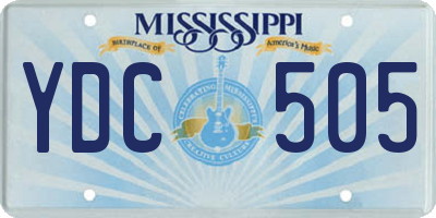 MS license plate YDC505