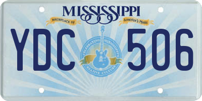 MS license plate YDC506