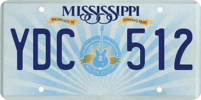 MS license plate YDC512