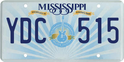 MS license plate YDC515