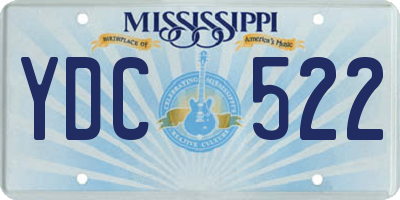 MS license plate YDC522