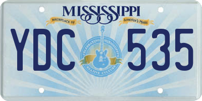 MS license plate YDC535