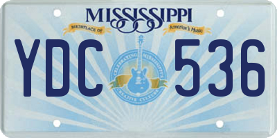 MS license plate YDC536