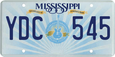 MS license plate YDC545