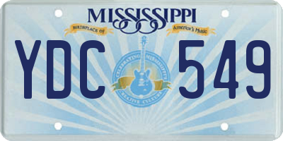 MS license plate YDC549