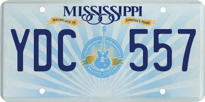 MS license plate YDC557