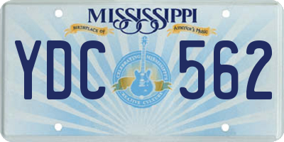 MS license plate YDC562