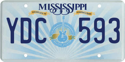MS license plate YDC593