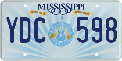 MS license plate YDC598