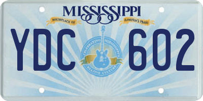 MS license plate YDC602