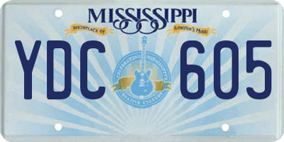 MS license plate YDC605