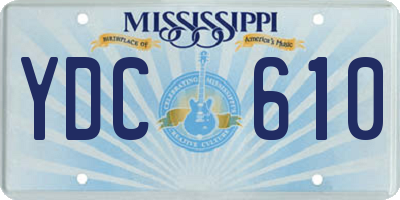 MS license plate YDC610