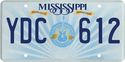 MS license plate YDC612