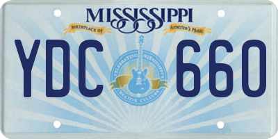 MS license plate YDC660