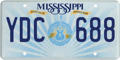 MS license plate YDC688