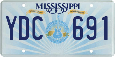 MS license plate YDC691