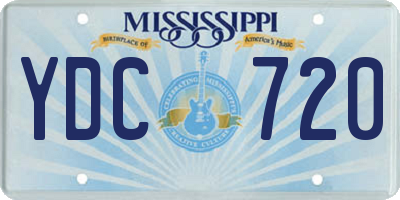MS license plate YDC720