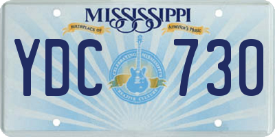 MS license plate YDC730