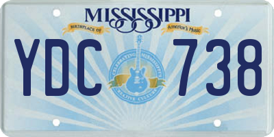 MS license plate YDC738