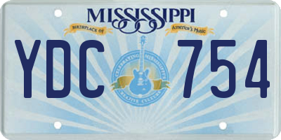 MS license plate YDC754