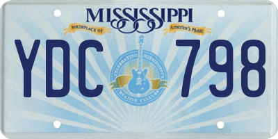 MS license plate YDC798