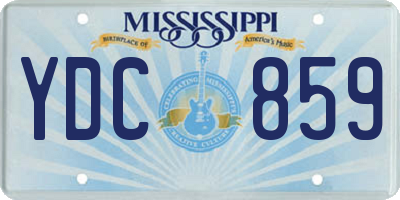 MS license plate YDC859