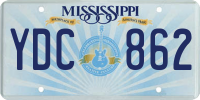 MS license plate YDC862