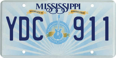 MS license plate YDC911