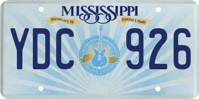 MS license plate YDC926