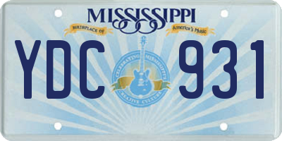 MS license plate YDC931