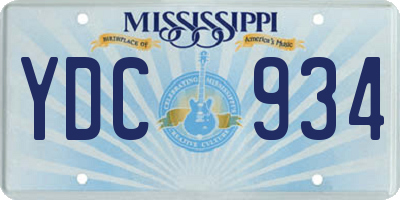 MS license plate YDC934