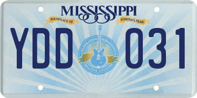 MS license plate YDD031