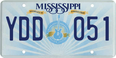 MS license plate YDD051