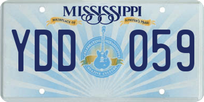 MS license plate YDD059
