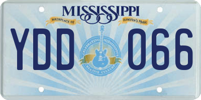 MS license plate YDD066