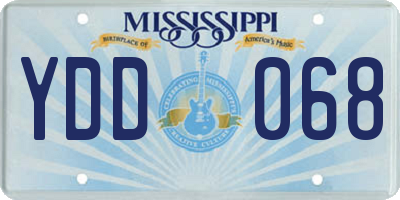 MS license plate YDD068