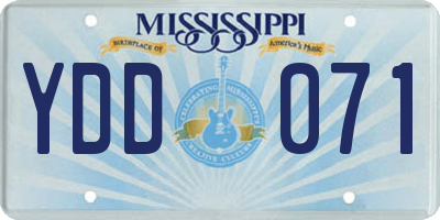 MS license plate YDD071
