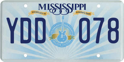 MS license plate YDD078