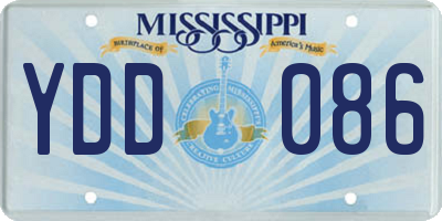 MS license plate YDD086