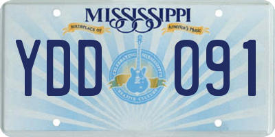 MS license plate YDD091